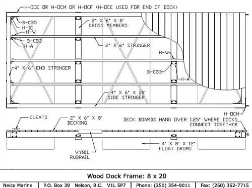 floating wood dock kit canada